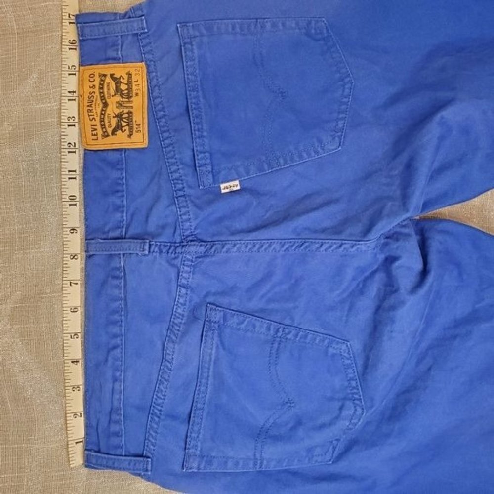 Levi Strauss & Co Men's 514 Straight Fit-Jeans, Electric Blue. Size 38x29 - Picture 7 of 13